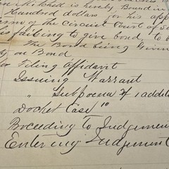 1876 Mississippi Original Case Document Aiding a Fugitive After Officer Shooting