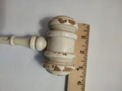 Vintage Wooden Gavel Auctioneer Judge President Chairwoman Solid Wood 10″ Long