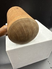 Vintage Some Turning Details Med Dark Solid Wood Judge’s Gavel Approx. 11”