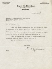 FRED M. VINSON – TYPED LETTER SIGNED 01/03/1938