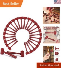 Wooden Gavel Props Set (48) – Perfect for Courtroom Decor and Costume Parties