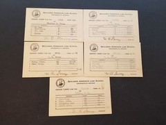 Lot Of 5 1930-1932 Benjamin Harrison Law School Grade Cards Charles R. Tripp