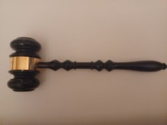FREEMASON MASTER ALVIN W. WENDT 1940 L.A. LODGE EBONY JUDGES GAVEL MALLET HAMMER