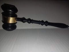 FREEMASON MASTER ALVIN W. WENDT 1940 L.A. LODGE EBONY JUDGES GAVEL MALLET HAMMER