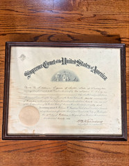 COOL! Antique 1926 U.S. Supreme Court Certificate