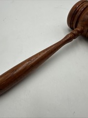 Judges Wood Gavel Authentic Wooden Judge Vintage Solid 12 Inches Excellent Cond.