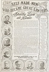 SPRAGUE LAW SCHOOL c1901 Photo Print Ad w/US President Lawyers Lincoln McKinley+