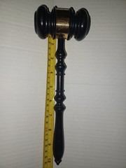FREEMASON MASTER ALVIN W. WENDT 1940 L.A. LODGE EBONY JUDGES GAVEL MALLET HAMMER