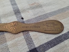 Bronze Letter Opener Clarence O’Brien, Patent Attorney Author, Active 1924-1943