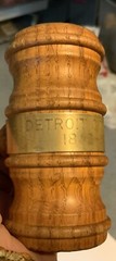 Detroit City Hall Wooden Gavel no-base-dated 1868-1961