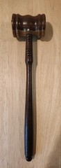 Vintage 12″ Hand Crafted Turned Wooden Gavel 2 Toned Head – FREE SHIPPING