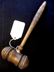 Vintage Handmade Rubber Wood Gavel Tagged 1971 from Estate Collection