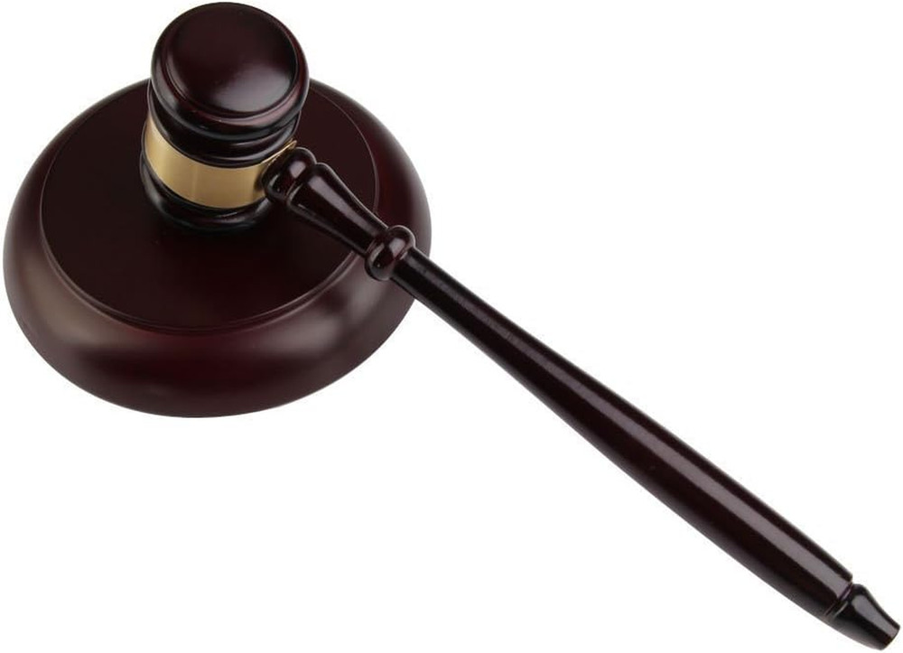 Wooden Gavel and Sound Block Perfet for Judge Lawyer Auction Sale