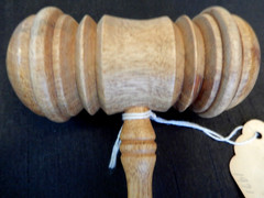 Vintage Handmade Persimmon Wood Gavel from Estate Collection