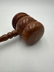 Judges Wood Gavel Authentic Wooden Judge Vintage Solid 12 Inches Excellent Cond.