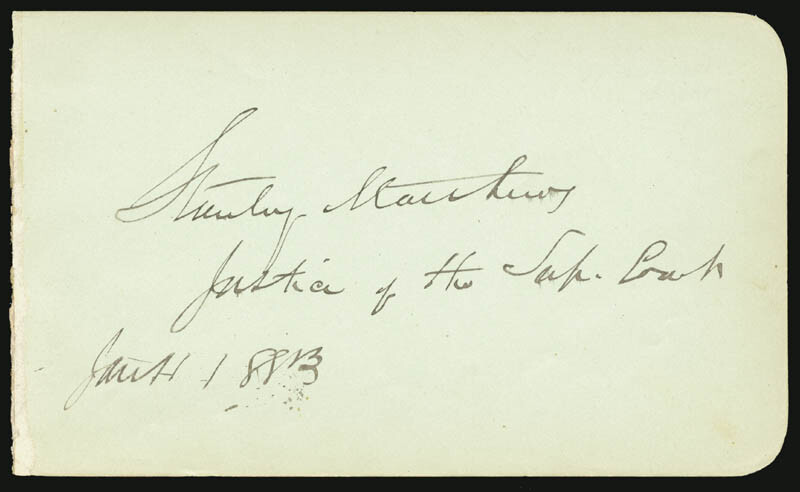 STANLEY MATTHEWS – SIGNATURE(S) 01/11/1883