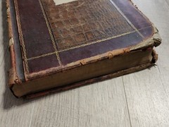 1928 CLINTON COUNTY MISSOURI LEATHER BOUND WITNESS AFFIDAVIT FEES COURT LEDGER