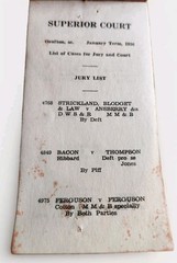 List Of Cases For Jury And Court January Term 1936 Docket Grafton NH