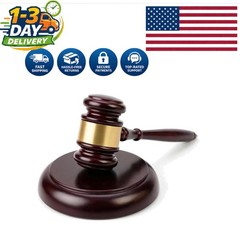 Solid Wood Judge Gavel Set with Matching Sound Block – Professional & Elegant