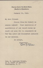 OWEN J. ROBERTS – TYPED LETTER SIGNED 01/31/1942