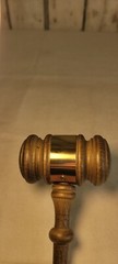 Vtg Solid Wood Gavel 10”W/Box POS Inscribe Temple Treasures F.N.KINSTNER Chicago