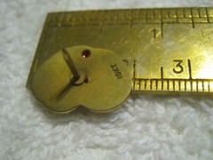Pre-1997 DADE COUNTY CIRCUIT COURTS 20 Year 10KT Gold & Ruby Service Pin w/ Box