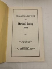 1972 Marshall County Iowa Financial Report
