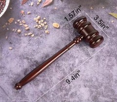 High Quality Wooden Gavel and Block Set for Lawyer Judge Auction Meetings