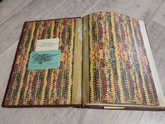 1941 CLINTON COUNTY MISSOURI HUGE LEATHER BOUND ABSTRACT OF FEES COURT LEDGER