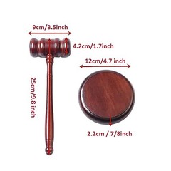 Handmade Wooden Gavel Block Set, Perfect for Judge Lawyer Auction Court Stude…