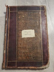 1928 CLINTON COUNTY MISSOURI LEATHER BOUND WITNESS AFFIDAVIT FEES COURT LEDGER