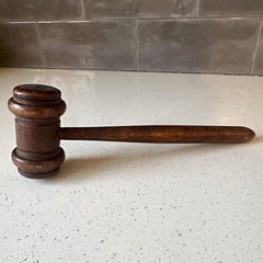 Wooden Judge Gavel for Lawyers & Legal Theme – Courtroom Justice Accessory