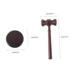 1 Set Judge Hammer Gavel Sound Block Judge Costume Accessories Law Gavel Judge