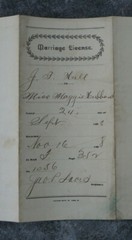 1898 Marriage License-J T Hall & Maggie Hubbard-Floyd County Georgia