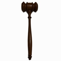 Vintage Hand Made Hand Turned Segmented Wooden Legal/Auctioneer Gavel Hammer 10”