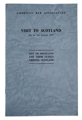 1957 American Bar Association Lawyer Convention ABA Scotland UK Delegate List