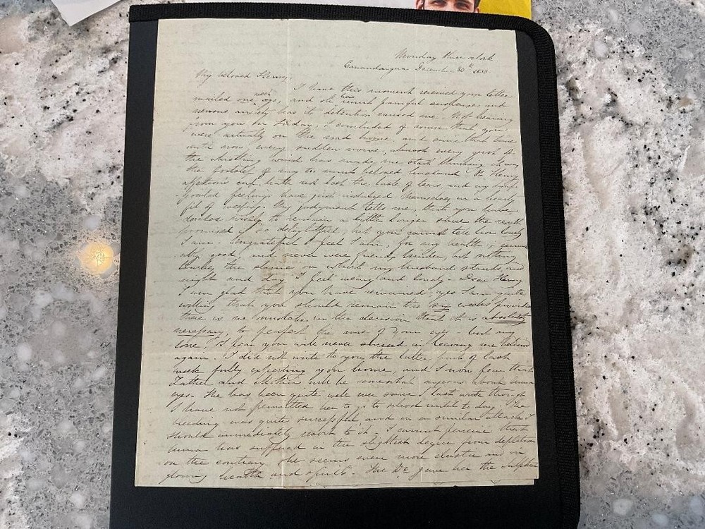 1833 Poignent Letter from Wife of Future NY Supreme Court Justice Henry W Taylor