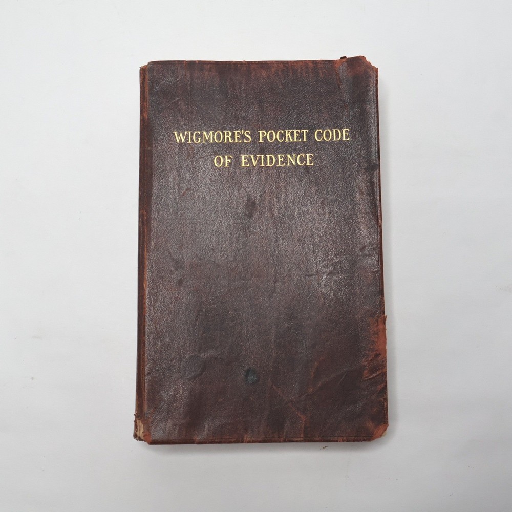 Wigmores Pocket Code of Evidence Law 1st Ed 1910 Antique Book w Inscriptions SEE