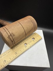 Vintage Some Turning Details Med Dark Solid Wood Judge’s Gavel Approx. 11”