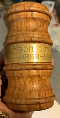 Detroit City Hall Wooden Gavel no-base-dated 1868-1961