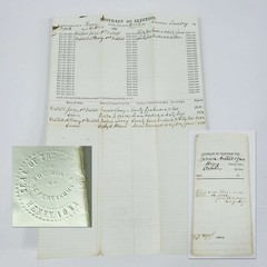 1866 State of Iowa Henry County Notorized District Abstract of Election HDC6603