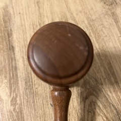 10”Vintage Solid hard Wood Gavel desk ornament auction ornate light weight