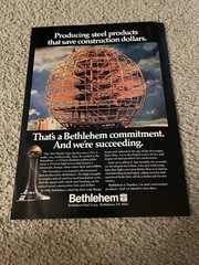 Vintage 1982 BETHLEHEM STEEL PLANT PRINT AD 1980s