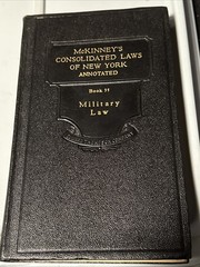 VINTAGE 1944McKINNEY’S CONSOLIDATED LAWS OF NEW YORK SC BOOK Book #35 Military