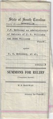 5 Vintage 1911 – 1949 STATE OF SOUTH CAROLINA Legal Documents: Will, Probate,