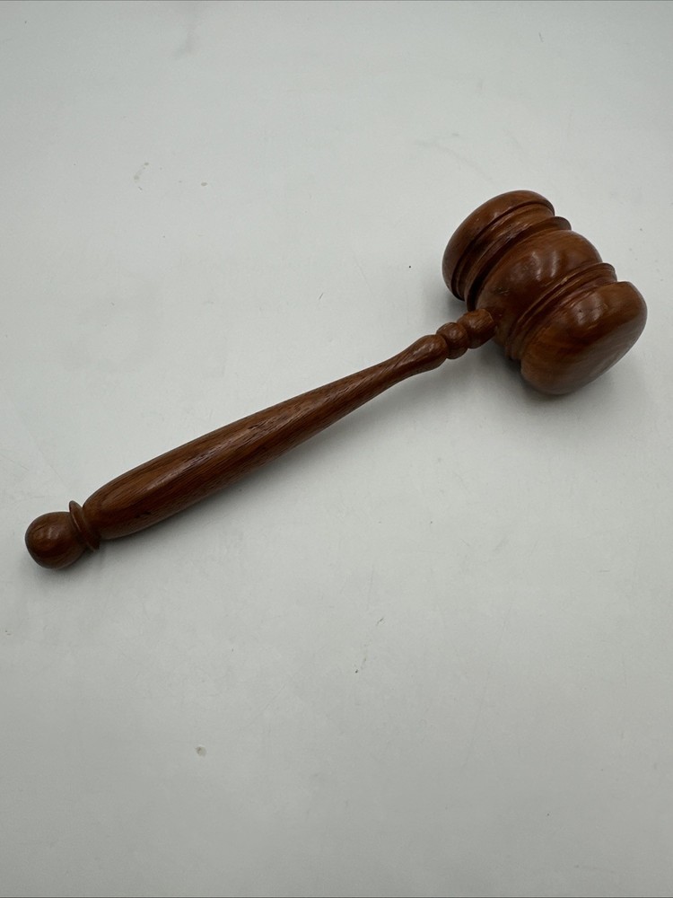 Judges Wood Gavel Authentic Wooden Judge Vintage Solid 12 Inches Excellent Cond.