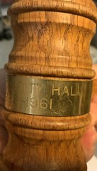 Detroit City Hall Wooden Gavel no-base-dated 1868-1961