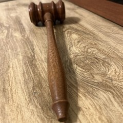 10”Vintage Solid hard Wood Gavel desk ornament auction ornate light weight