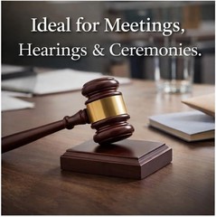 Gavel Set with Sound Block 10.25 Inch Wooden Gift for Lawyers and Organizations