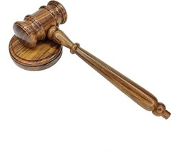 Wooden Gavel Block Set Engraved Boxed Large Blue 12 Inch Sturdy Rosewood